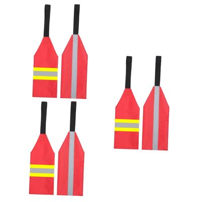 BESPORTBLE 6pcs Kayak Safety Flags Reflective Strips Oxford Towing Flags for Outdoor Canoeing and Boating Lightweight and Space-saving Design