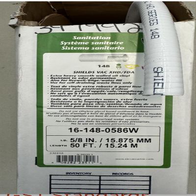 (10' or 20' feet) 148 Series Sanitation Hose VAC Extra Heavy Duty Shields Trident Marine RV (I.D.: 5/8" x 20'FT)