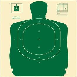 24 Pk, Texas Concealed Handgun License B-27 Training Target Features Only 5-4-3 Point B-27 Scoring System Printed and Has Faded Numbers to Avoid Distracting The Shooter Green Size: 24" X 45"