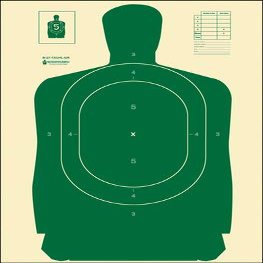 24 Pk, Texas Concealed Handgun License B-27 Training Target Features Only 5-4-3 Point B-27 Scoring System Printed and Has Faded Numbers to Avoid Distracting The Shooter Green Size: 24" X 45"
