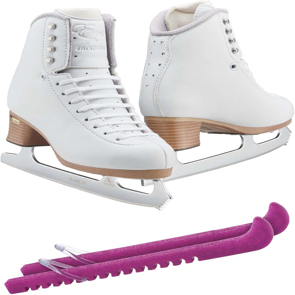 Jackson Ultima Figure Ice Skates EVO FS2020 / Narrow/Adult 10 Bundle with Guardog Skate Guards