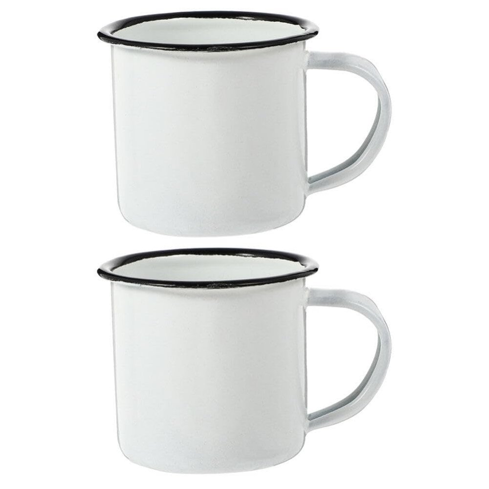 Hemoton Mini Cups 6cm Portable Mugs Vintage Iron Cups Handle Design for Milk Water Soda Tea