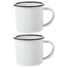 Hemoton Mini Cups 6cm Portable Mugs Vintage Iron Cups Handle Design for Milk Water Soda Tea view 1