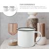 Hemoton Mini Cups 6cm Portable Mugs Vintage Iron Cups Handle Design for Milk Water Soda Tea view 3