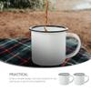 Hemoton Mini Cups 6cm Portable Mugs Vintage Iron Cups Handle Design for Milk Water Soda Tea view 4