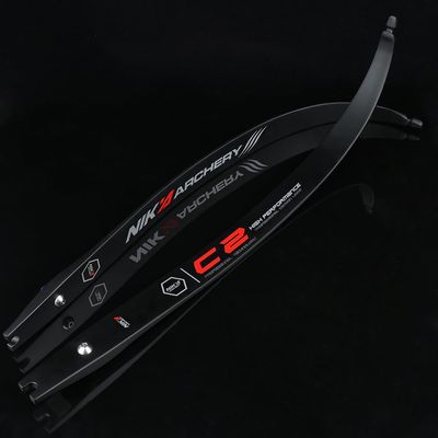 68 inch ILF Recurve Bow Limbs Carbon Fiber Takedown Recurve Bow Limbs Replacements 12-50lbs Compatible for 25 Riser (Black, 26 Lbs)