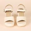 Amazon Essentials Women's Platform Heel Sandal, Pale Beige, 6 view 4
