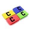 Yardwe 4pcs Football Soccer Captain Bands c Word Logo White Elastic Adjustable for Adults Boys and Girls view 2