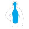 12 Pk, B-21E Cardboard Target Cut-Out Silhouette Has Slots & Holes for Target Systems Blue On White 22" X 32"