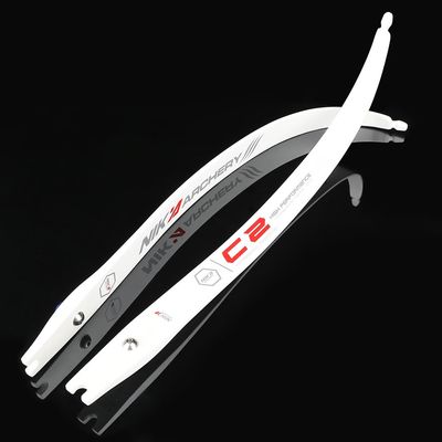 68 inch ILF Recurve Bow Limbs Carbon Fiber Takedown Recurve Bow Limbs Replacements 12-50lbs Compatible for 25 Riser (White, 16 Lbs)