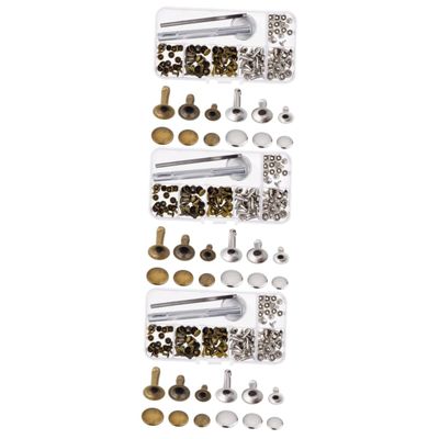 LALAFINA 180pcs Leather Rivets Kit Installation Tools Rivets for Handbag Footwear and Shoe Decoration for Crafting and Personalizing Leather Projects
