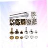 LALAFINA 180pcs Leather Rivets Kit Installation Tools Rivets for Handbag Footwear and Shoe Decoration for Crafting and Personalizing Leather Projects view 3