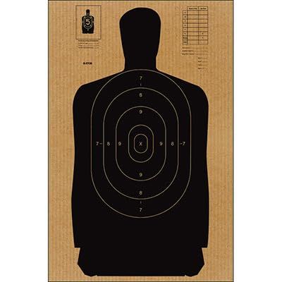 48 Pk, Full Size Standard B-27 Cardboard Target Silhouette (Black) 24" X 45"