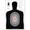 24 Pk, B-27E Pros Target with Shaded Scoring Rings Starting Outside & Going Dark to Light with A Bright Orange Center Black & Gray & Orange Size: 23" X 35"