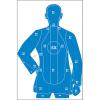 100 Pk, Full Size B-21X Target Police Training Silhouette with 5X-Ring Blue Size: 35" X 45" view 1