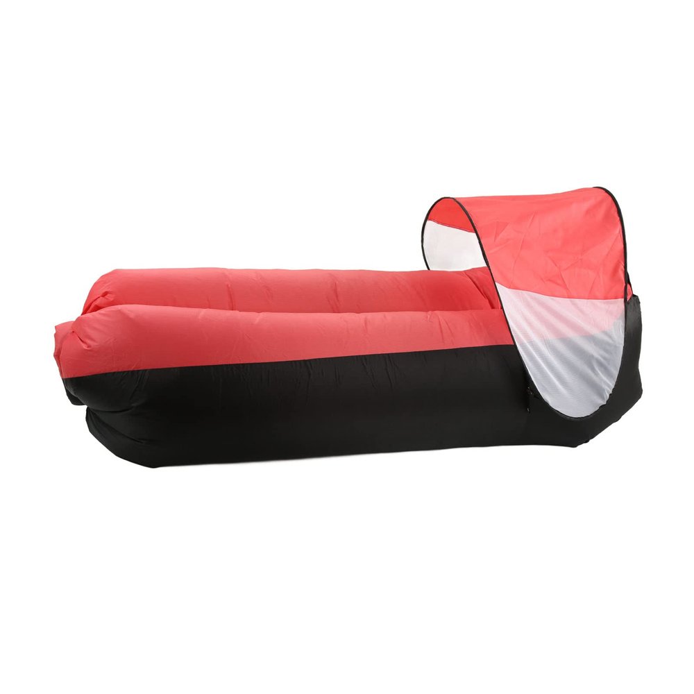 Leapiture Outdoor Inflatable Sofa Couch Inflatable Lounge Chair Easy Inflate Sofa Portable Inflatable Lounger for Camping Hiking Poolside Backyard (Red)