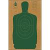 24 Pk, Full Size B-27 Cardboard Target Silhouette (Green) 24" X 45" view 1
