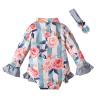 NineFit Basics Girls Long Sleeve Ruffle Swimsuits Rash Guard Bathing Suit with Hairband for Toddler Kids Swimwear (BU1, 4-5 Years) view 2