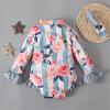 NineFit Basics Girls Long Sleeve Ruffle Swimsuits Rash Guard Bathing Suit with Hairband for Toddler Kids Swimwear (BU1, 4-5 Years) view 4