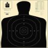 48 Pk, B-27E Economy Target Full Size B-27 Silhouette Cut Off Below 7 Ring Black Size: 23" X 35" view 1