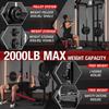 Mikolo Power Cage, 2000LB Power Rack with Independent Dual Pulley System, Multi-Function Home Gym Workout Machine for Cable Crossover (Black) view 3