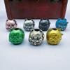 TAOYATAO Retro Brass Lucky Cat EDC beads keychain DIY accessories paracord beads (White brass) view 2