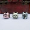TAOYATAO Retro Brass Lucky Cat EDC beads keychain DIY accessories paracord beads (White brass) view 3