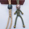 TAOYATAO Retro Brass Lucky Cat EDC beads keychain DIY accessories paracord beads (White brass) view 4