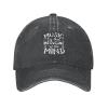 LIFANGMI Music is The Medicine of The Mind Baseball Cap for Men Women Hats Adjustable Vintage Cowboy Hat Sun Hat Black view 2