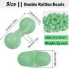 FUSIGO Fishing Double Rattle Beads, 35pcs Catfish Rattles Bells Portable Plastic Fishing Beads Catfish Rig Rattles Attractor Tackle Accessories for Catfish Bass Pompano view 2