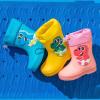 NineFit Basics Toddler Dinosaur Rain Boots with Adjustable Buckle Infant Lightweight Non Slip Rainboots Kids (Blue, 7.5 Toddler) view 2