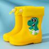 NineFit Basics Toddler Dinosaur Rain Boots with Adjustable Buckle Infant Lightweight Non Slip Rainboots Kids (Blue, 7.5 Toddler) view 4