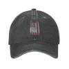 LIFANGMI Support Breast Cancer Squad USA Flag Baseball Cap for Men Women Hats Adjustable Vintage Cowboy Hat Sun Hat Black view 2