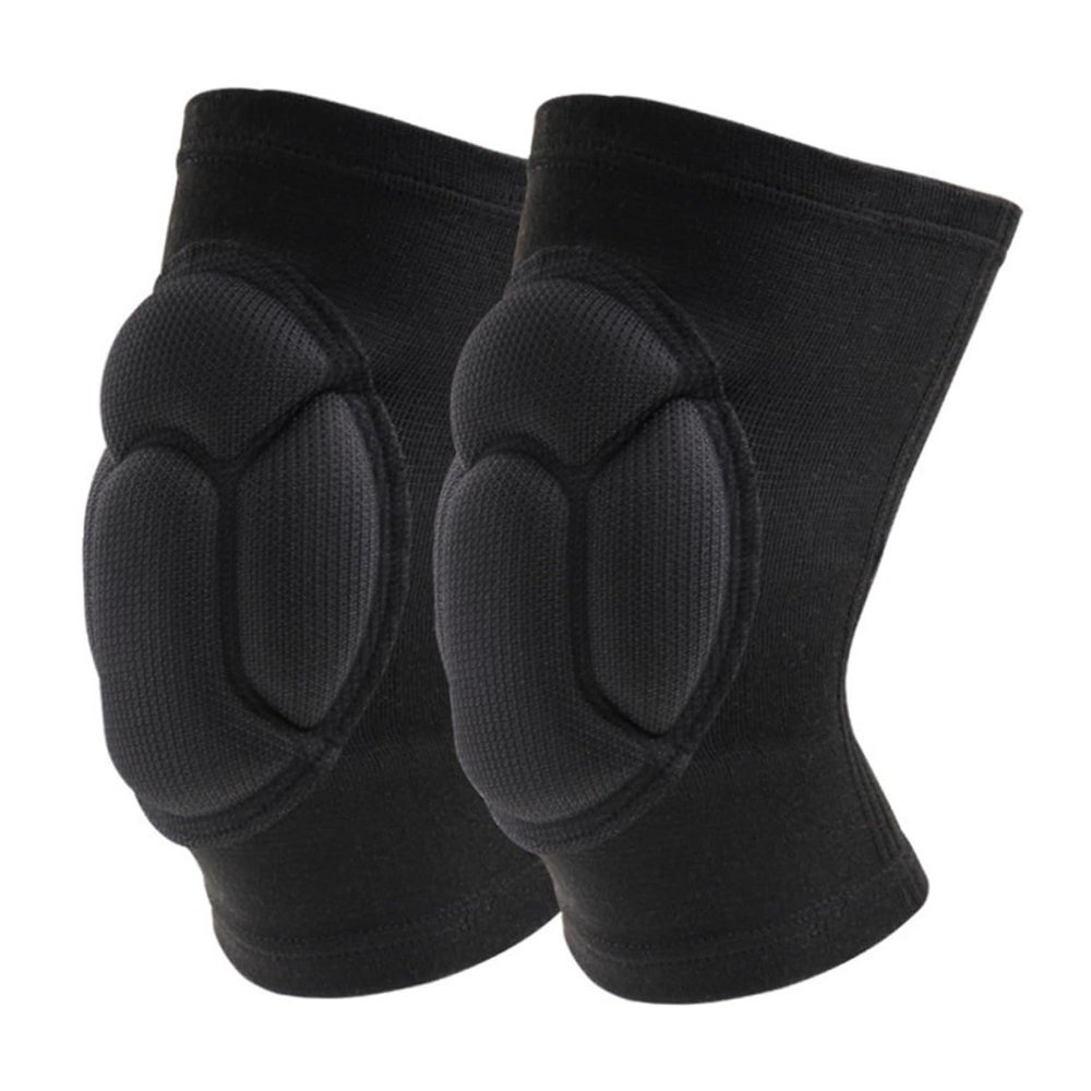 Yardwe 2pairs Knee Pads for Dance Roller Skating Sports Thick Sponge Cushioning Non- Design Fit for Men Women for Basketball Volleyball