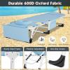 MOPHOTO Portable Folding Camping Cot with Mattress, Adjustable Face Down Tanning Chaise Lounge Chair Folding Bed Sleeping Cots Beds for Adults, Use for Outdoor Travel Camp Beach Patio view 4