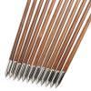 ZSHJGJR Archery Hunting Arrows Target Flu-Flu Arrows Traditional Bamboo Arrows 4 Turkey Feathers Fletching for Recurve Bow Longbow Practice Targeting Hunting 6/12 Pack (12, Green) view 3