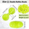 FUSIGO Fishing Double Rattle Beads, 35pcs Catfish Rig Rattles Fishing Attractor Plastic Beads Fishing Bells Accessory Tool Catfish Rattles for Catfish Striper Bass Pompano view 2