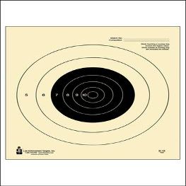 48 Pk, NRA 25-Yard Slow Fire Pistol Bull's-Eye Target (B-16) Heavy Tagboard Paper Black Size: 10 1/2" X 12"