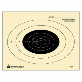 48 Pk, NRA 25-Yard Slow Fire Pistol Bull's-Eye Target (B-16) Heavy Tagboard Paper Black Size: 10 1/2" X 12"