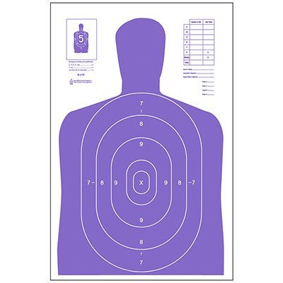24 Pk, B-27E-Pr High Visibility Fluorescent Purple Target Great for Indoor Ranges Size: 23" X 35"