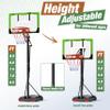 Portable Basketball Hoop Height Adjustable 8.5/10ft: Outdoor Basketball Goal System for All Ages in Backyard & Driveway, 33-48 Inch Shatterproof Backboard and Stable Base view 2