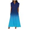 SGASY Club Modern Halloween Dress Women Shift Short Sleeve Cotton Print Tunic Dress for Women Softest Crew Neck Blue M view 1