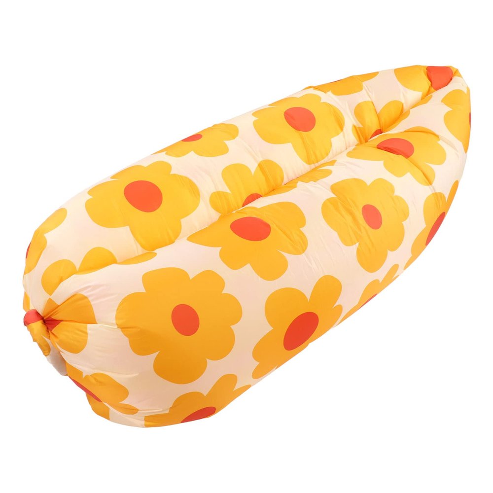 Leapiture Inflatable Sofa Couch Inflatable Chair Camping Sofa Blow up Sofa Easy Inflate Sofa Portable Inflatable Lounger with Storage Bag for Adults Kids Family(Sunflower)