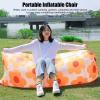 Leapiture Inflatable Sofa Couch Inflatable Chair Camping Sofa Blow up Sofa Easy Inflate Sofa Portable Inflatable Lounger with Storage Bag for Adults Kids Family(Sunflower) view 4