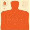 48 Pk, B-27E Economy Target Full Size B-27 Silhouette Cut Off Below 7 Ring Orange Size: 23" X 35" view 1