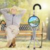 Folding Walking Stick Seat, Hold 198lbs Folding Cane with Seat, Portable and Multi-Functional Iron Crutch Walking Cane with Seat, Anti-Slip Travel Tripod Chair for Seniors and Travelers view 4