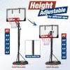 Mayfire Kids Basketball Hoop Adjustable Height 4-8.5 FT, Portable Basketball Goal System with 33" Shatterproof Backboard for Kids Youth Teens in Driveway, Backyard, Outdoor Play view 2