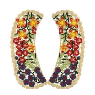 DGFJY Embroidered Flower Neckline Lace Applique Hollow Out DIY Craft Fake Collar False Collar For Women