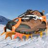 14 Teeth Ice Crampons with Anti Slip Spikes, Non Slip Shoe Grips, Durable Cleats for Outdoor Snow Hiking and Climbing, Secure Spike Shoe Attachment((43.5 Yards Orange)) view 3