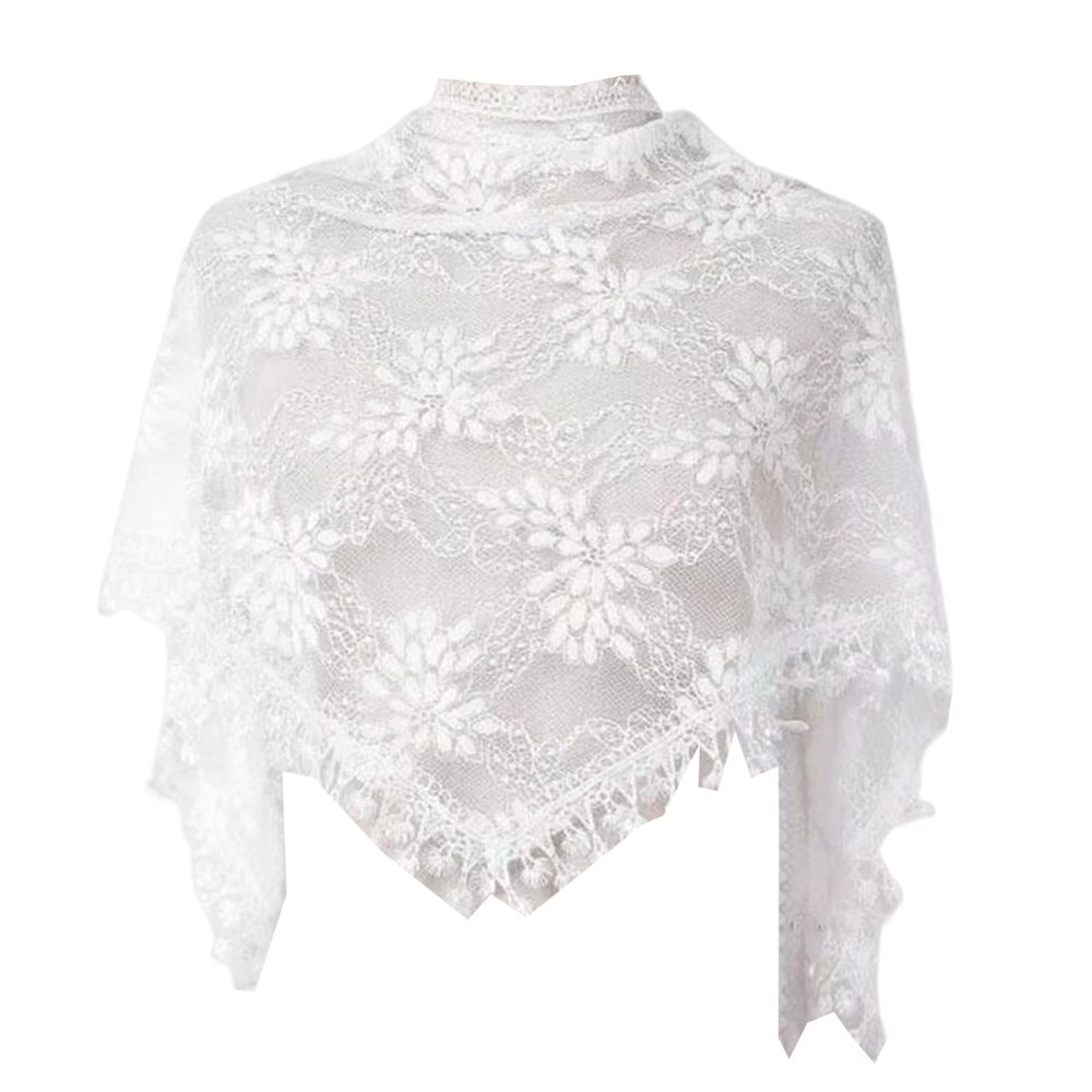 DGFJY Lace Church Veil Headcovering Latin Mass Mantilla Veil Catholic Church Veil Lace Head Cover For Women Mass Veil, White